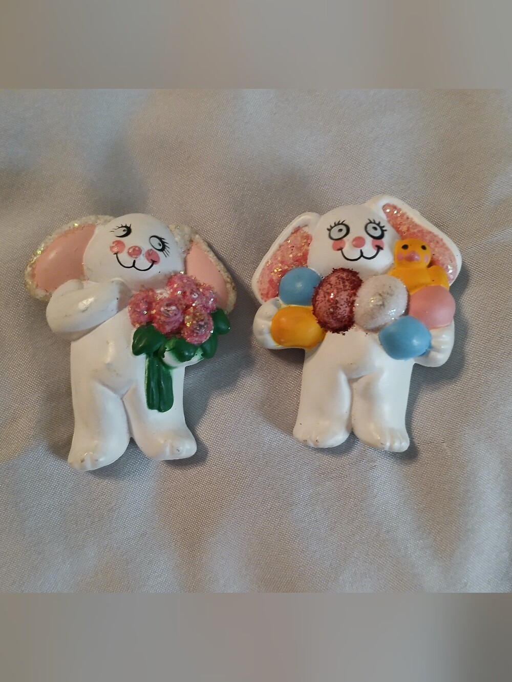 Vintage Whimsical Set of Easter Bunny Pins
